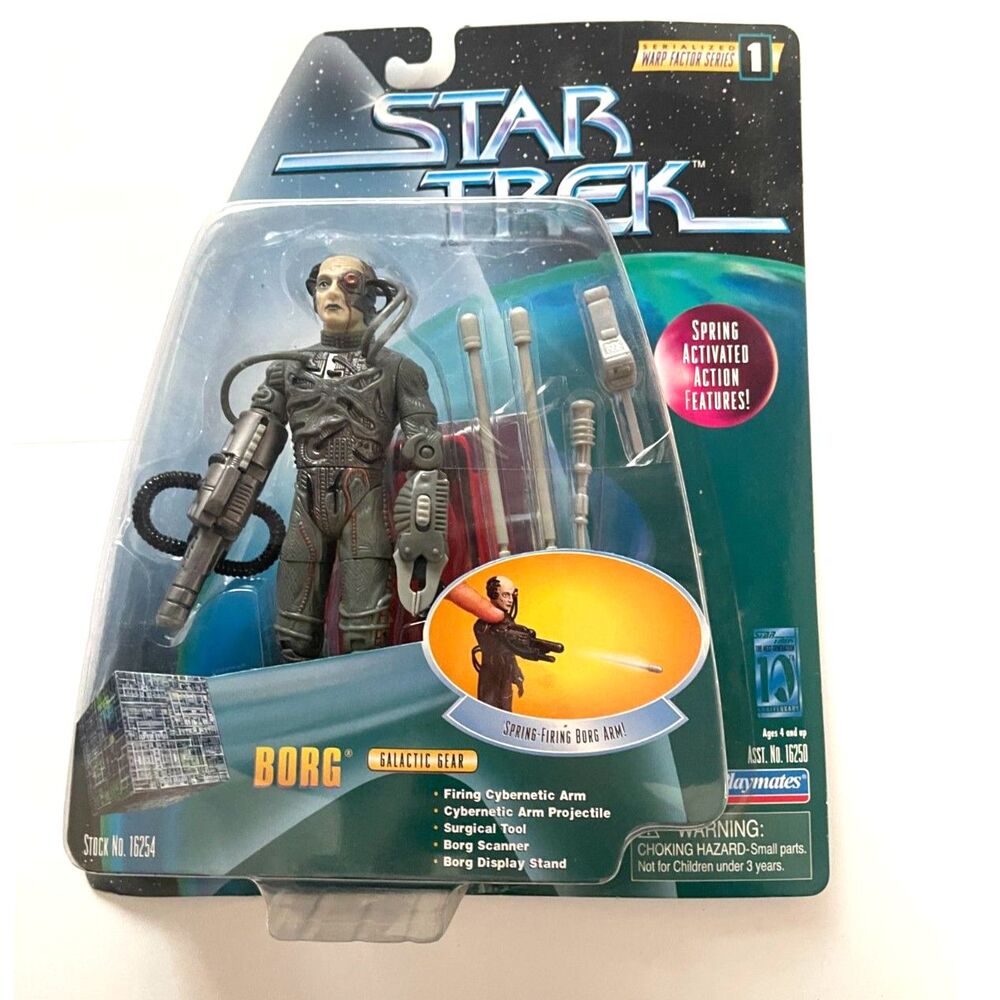 1997 Star Trek Playmates Warp Factor Series 1 Borg Action Figure New On Card